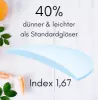 Premium  Gläser (40% dünner)