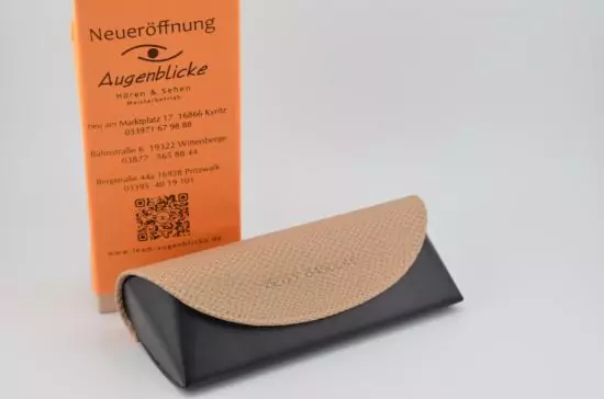Hartschalenetui - Farbe Schwarz/Beige