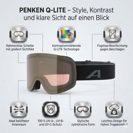 Alpina PENKEN Q-LITE (black matt - mirror gold - schwarz)
