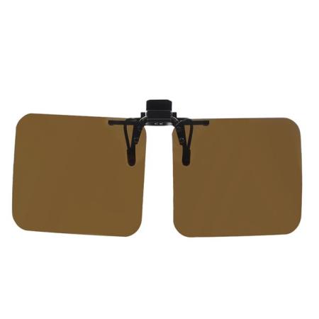 Optotec Sonnenclip schwenkbar mit Polarisation (Braun)