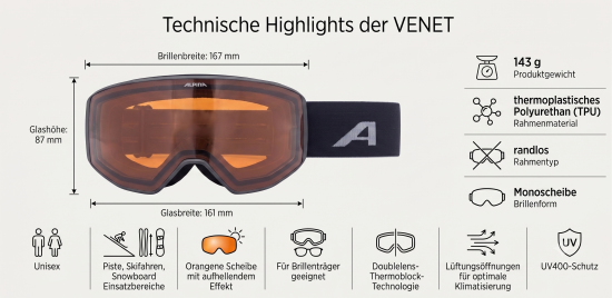 Alpina VENET (black matt - orange)