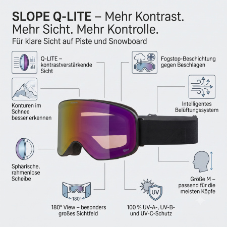 Preview: SLOPE Q-LITE (black matt - mirror red)