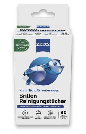 Zeiss Brillen-Reinigungstücher 30er Box – Nachhaltig