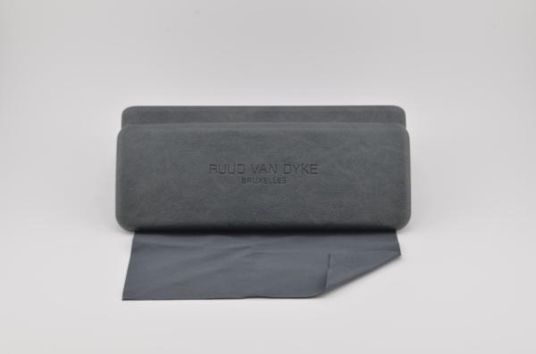 Ruud van Dyke Etui Hartschale Grau + Tuch