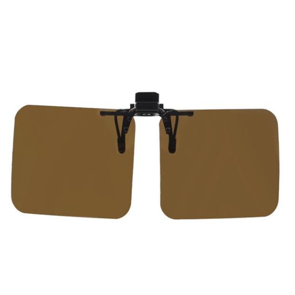 Optotec Sonnenclip schwenkbar mit Polarisation (Braun)