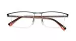Die Brille TESLA gibt es auch in der Farbe Schwarz-Orange