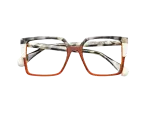 Die Brille KHAN gibt es auch in der Farbe Silber-Rot