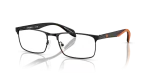 Die Brille EA1149 gibt es auch in der Farbe Schwarz-Orange