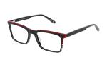 Die Brille HPL825 gibt es auch in der Farbe Schwarz-Rot