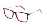 Die Brille HPL828 gibt es auch in der Farbe Schwarz-Rot