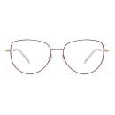 Die Brille ELOISE gibt es auch in der Farbe Burgund